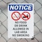 Signmission No Food Or Drink Allowed, 7 in W x Rectangle, Plastic OS-2PACK-NS-P-710-V-14579 - alternate 5